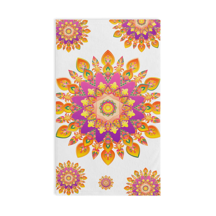 Vibrant Mandala Hand Towel - Colorful & Intricate Home Decor - Blululi