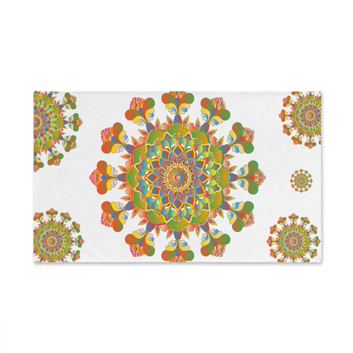 Vibrant Mandala Hand Towel - Colorful & Intricate Home Decor - Blululi