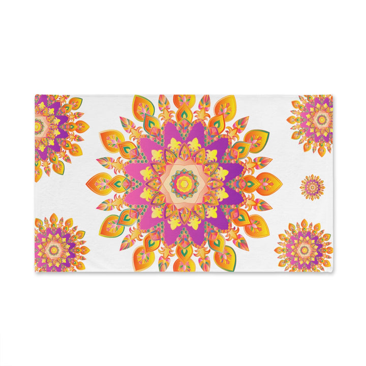Vibrant Mandala Hand Towel - Colorful & Intricate Home Decor - Blululi