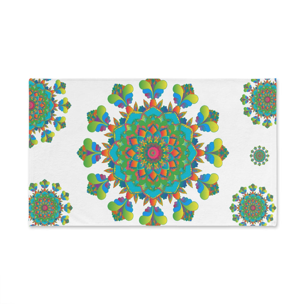 Vibrant Mandala Hand Towel - Colorful & Intricate Home Decor - Blululi