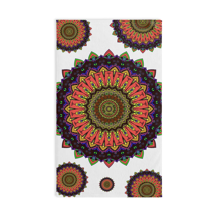 Vibrant Mandala Hand Towel - Colorful & Intricate Home Decor - Blululi