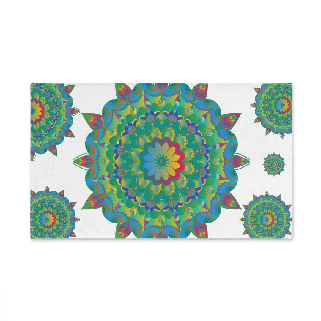 Vibrant Mandala Hand Towel - Colorful & Intricate Home Decor - Blululi
