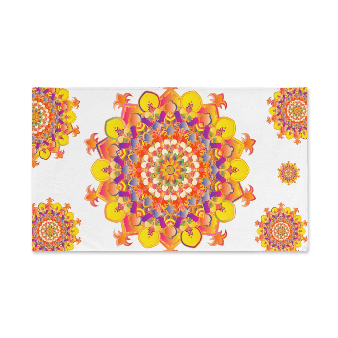 Vibrant Mandala Hand Towel - Colorful & Intricate Home Decor - Blululi