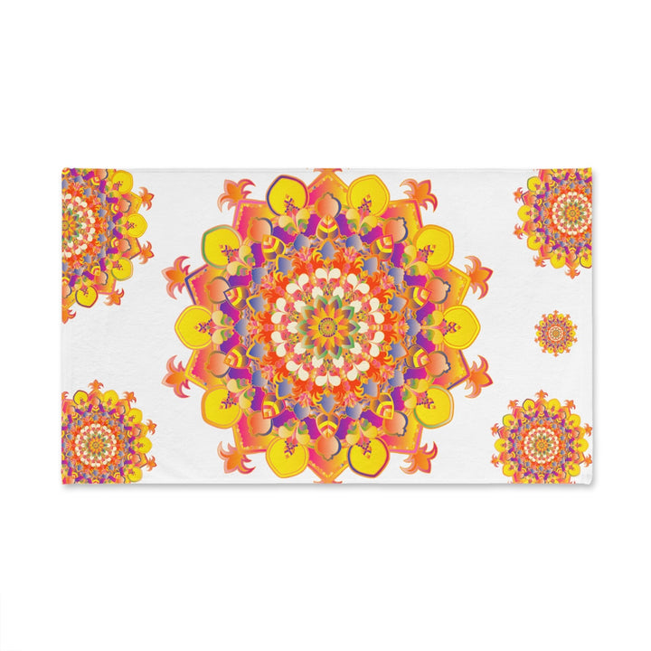 Vibrant Mandala Hand Towel - Colorful & Intricate Home Decor - Blululi