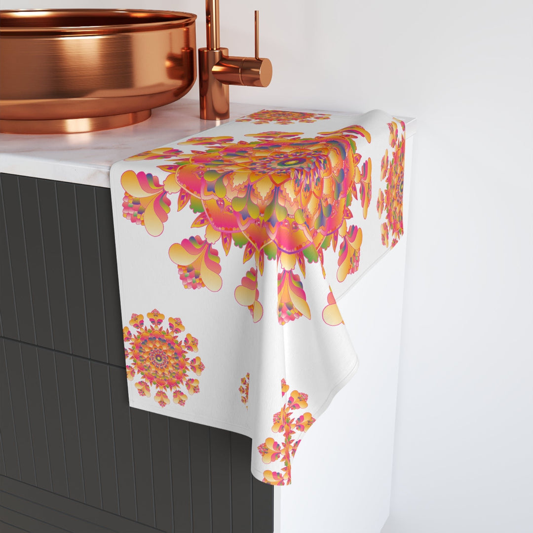 Vibrant Mandala Hand Towel - Colorful & Intricate Home Decor - Blululi