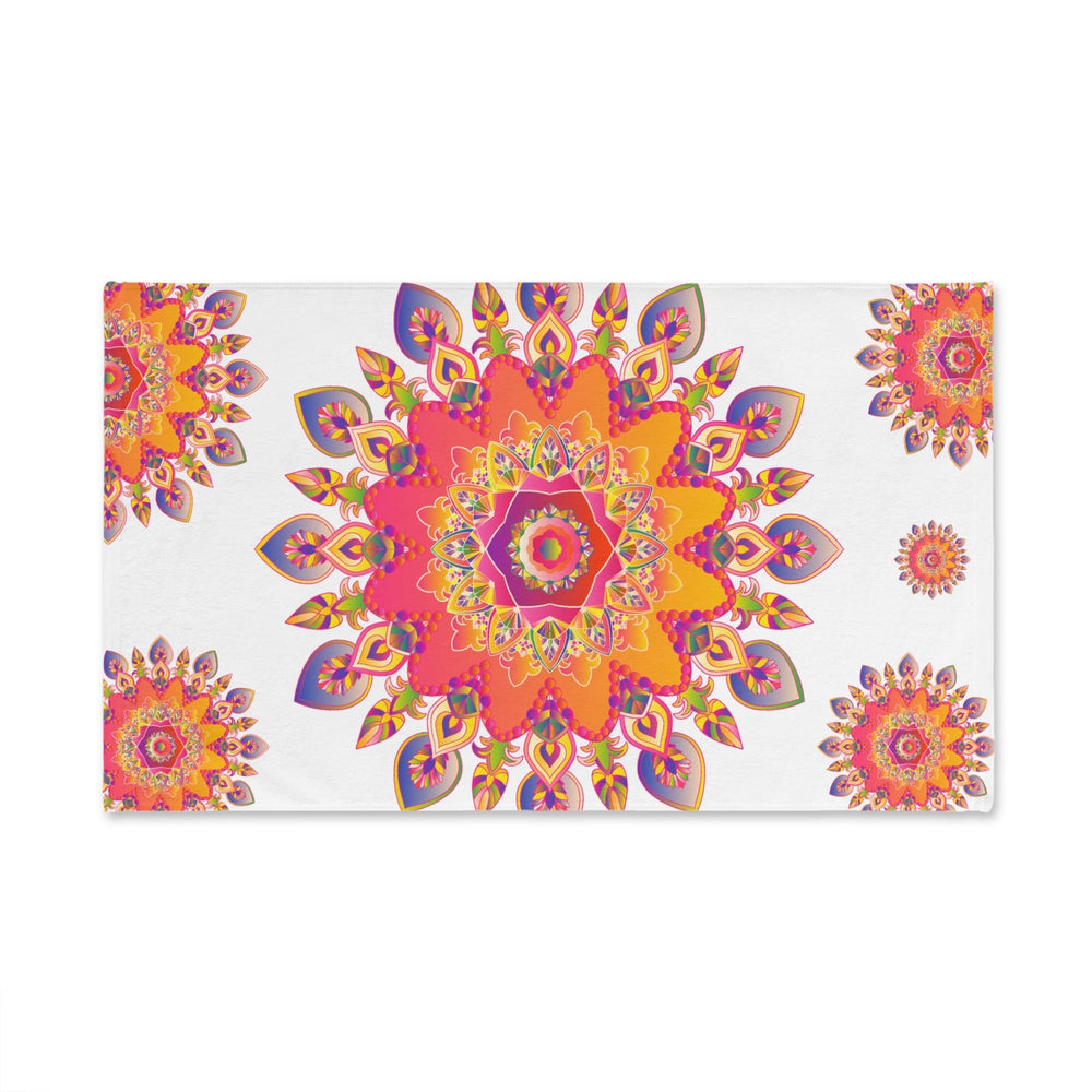 Vibrant Mandala Hand Towel - Colorful & Intricate Home Decor - Blululi