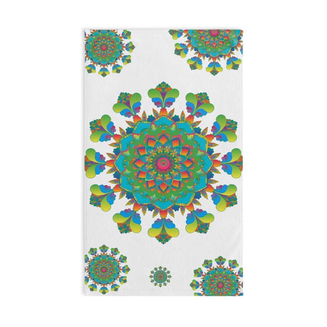 Vibrant Mandala Hand Towel - Colorful & Intricate Home Decor - Blululi