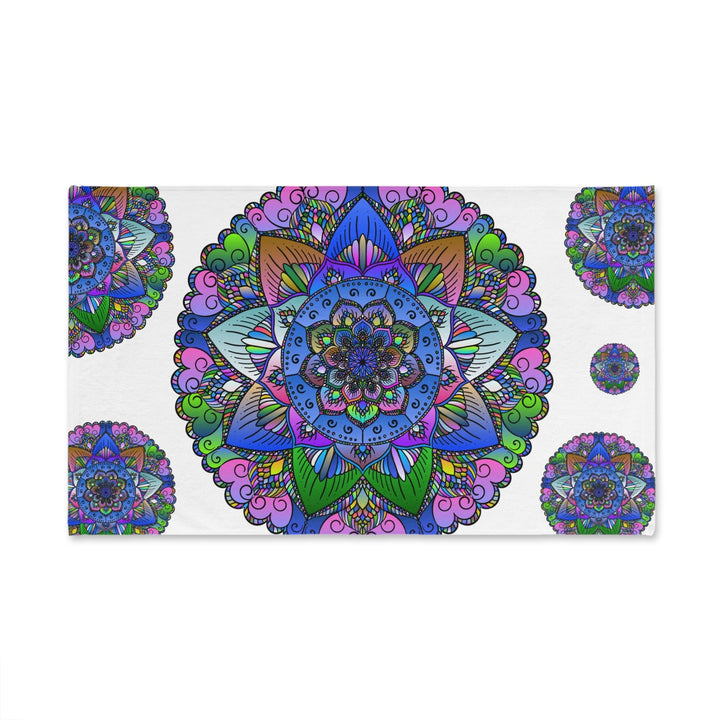 Vibrant Mandala Hand Towel - Colorful & Intricate Home Decor - Blululi