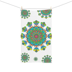 Vibrant Mandala Hand Towel - Colorful & Intricate Home Decor - Blululi