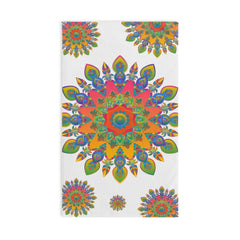 Vibrant Mandala Hand Towel - Colorful & Intricate Home Decor - Blululi