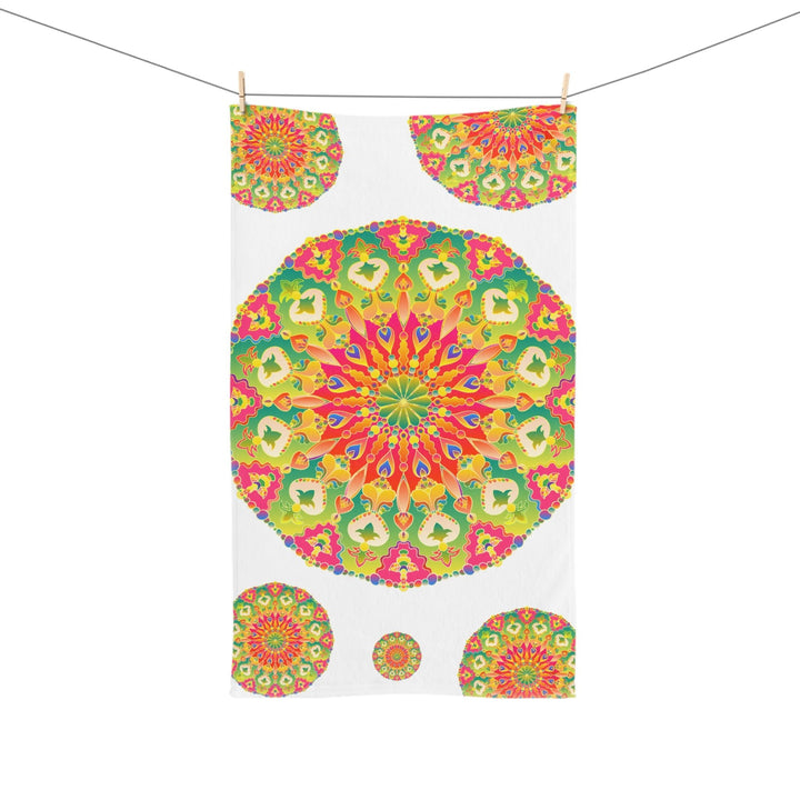 Vibrant Mandala Hand Towel - Colorful & Intricate Home Decor - Blululi