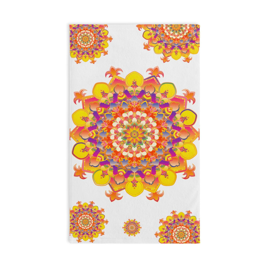 Vibrant Mandala Hand Towel - Colorful & Intricate Home Decor - Blululi