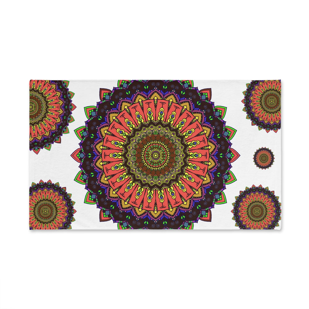 Vibrant Mandala Hand Towel - Colorful & Intricate Home Decor - Blululi