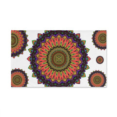 Vibrant Mandala Hand Towel - Colorful & Intricate Home Decor - Blululi