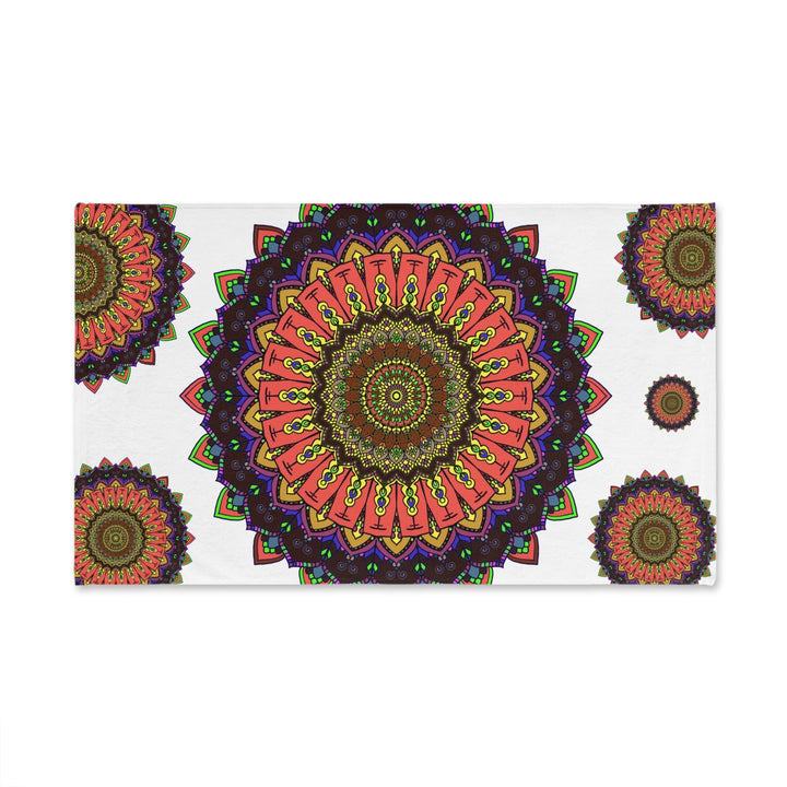 Vibrant Mandala Hand Towel - Colorful & Intricate Home Decor - Blululi