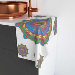 Vibrant Mandala Hand Towel - Colorful & Intricate Home Decor - Blululi