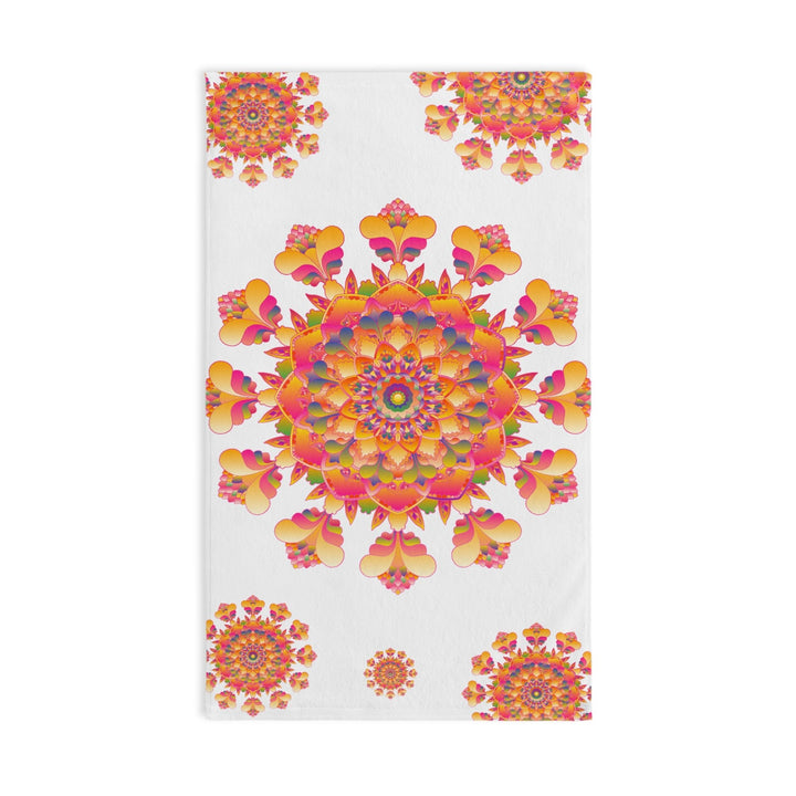 Vibrant Mandala Hand Towel - Colorful & Intricate Home Decor - Blululi