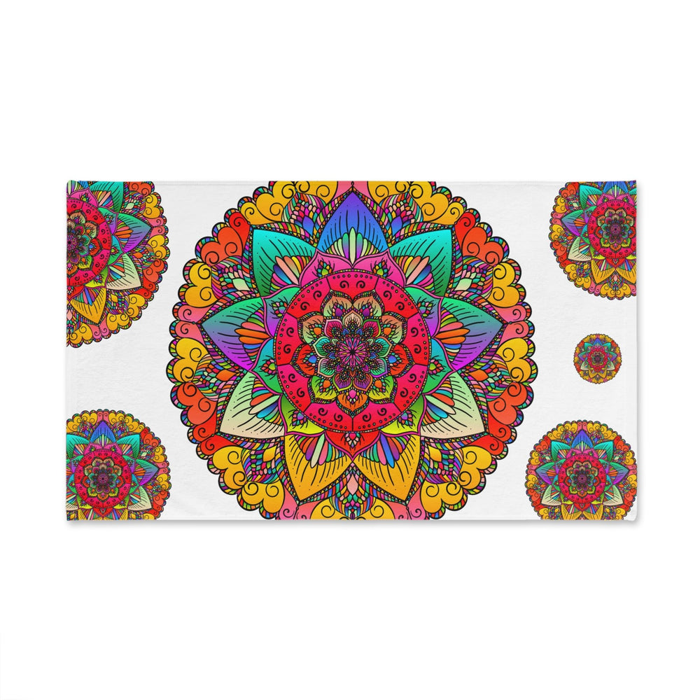 Vibrant Mandala Hand Towel - Colorful & Intricate Home Decor - Blululi