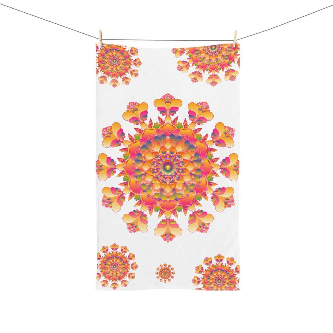 Vibrant Mandala Hand Towel - Colorful & Intricate Home Decor - Blululi