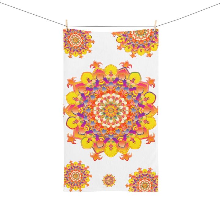 Vibrant Mandala Hand Towel - Colorful & Intricate Home Decor - Blululi