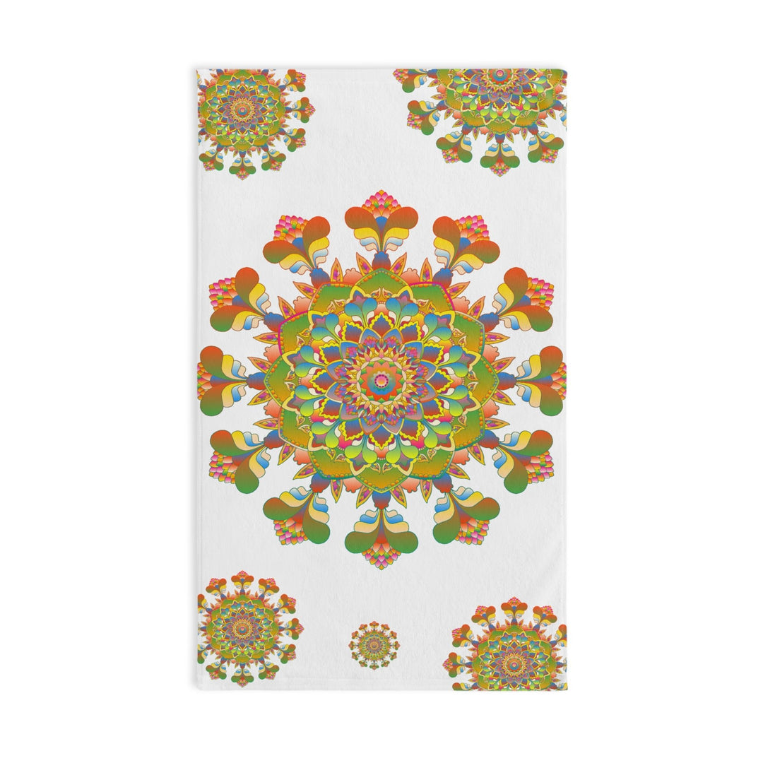Vibrant Mandala Hand Towel - Colorful & Intricate Home Decor - Blululi