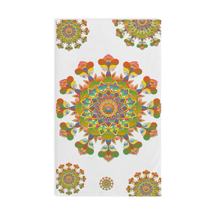 Vibrant Mandala Hand Towel - Colorful & Intricate Home Decor - Blululi