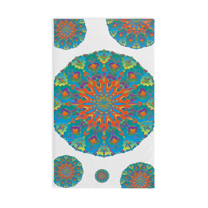 Vibrant Mandala Hand Towel - Colorful & Intricate Home Decor - Blululi