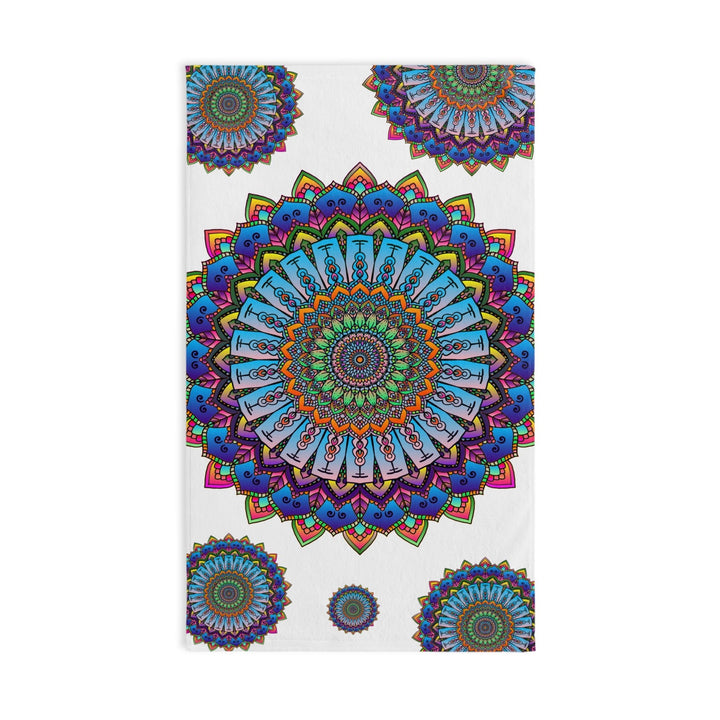 Vibrant Mandala Hand Towel - Colorful & Intricate Home Decor - Blululi