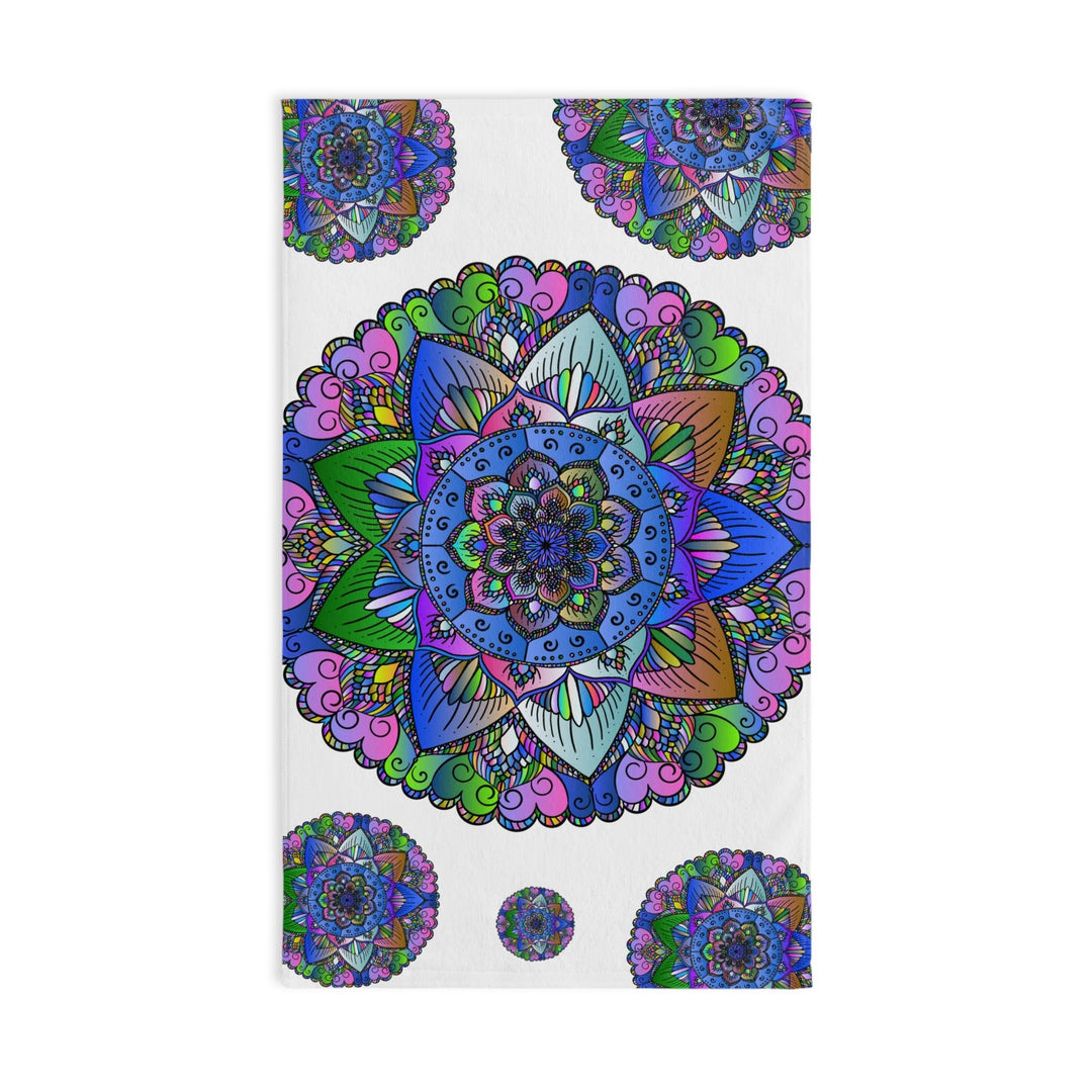 Vibrant Mandala Hand Towel - Colorful & Intricate Home Decor - Blululi