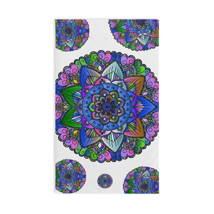 Vibrant Mandala Hand Towel - Colorful & Intricate Home Decor - Blululi