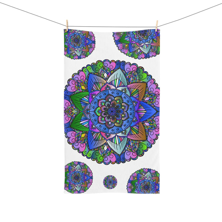 Vibrant Mandala Hand Towel - Colorful & Intricate Home Decor - Blululi