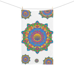 Vibrant Mandala Hand Towel - Colorful & Intricate Home Decor - Blululi