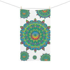 Vibrant Mandala Hand Towel - Colorful & Intricate Home Decor - Blululi