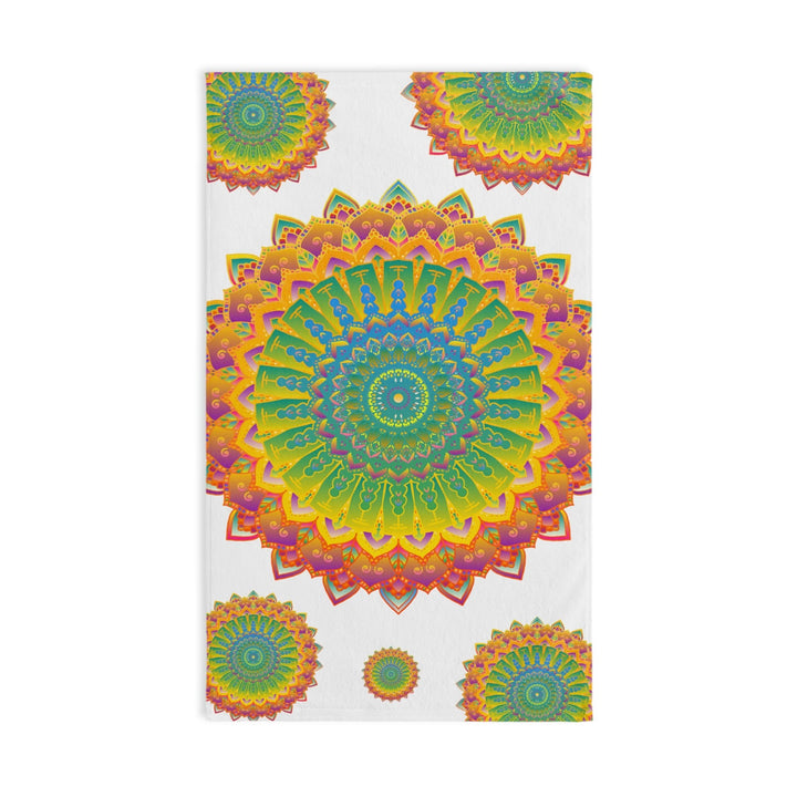 Vibrant Mandala Hand Towel - Colorful & Intricate Home Decor - Blululi