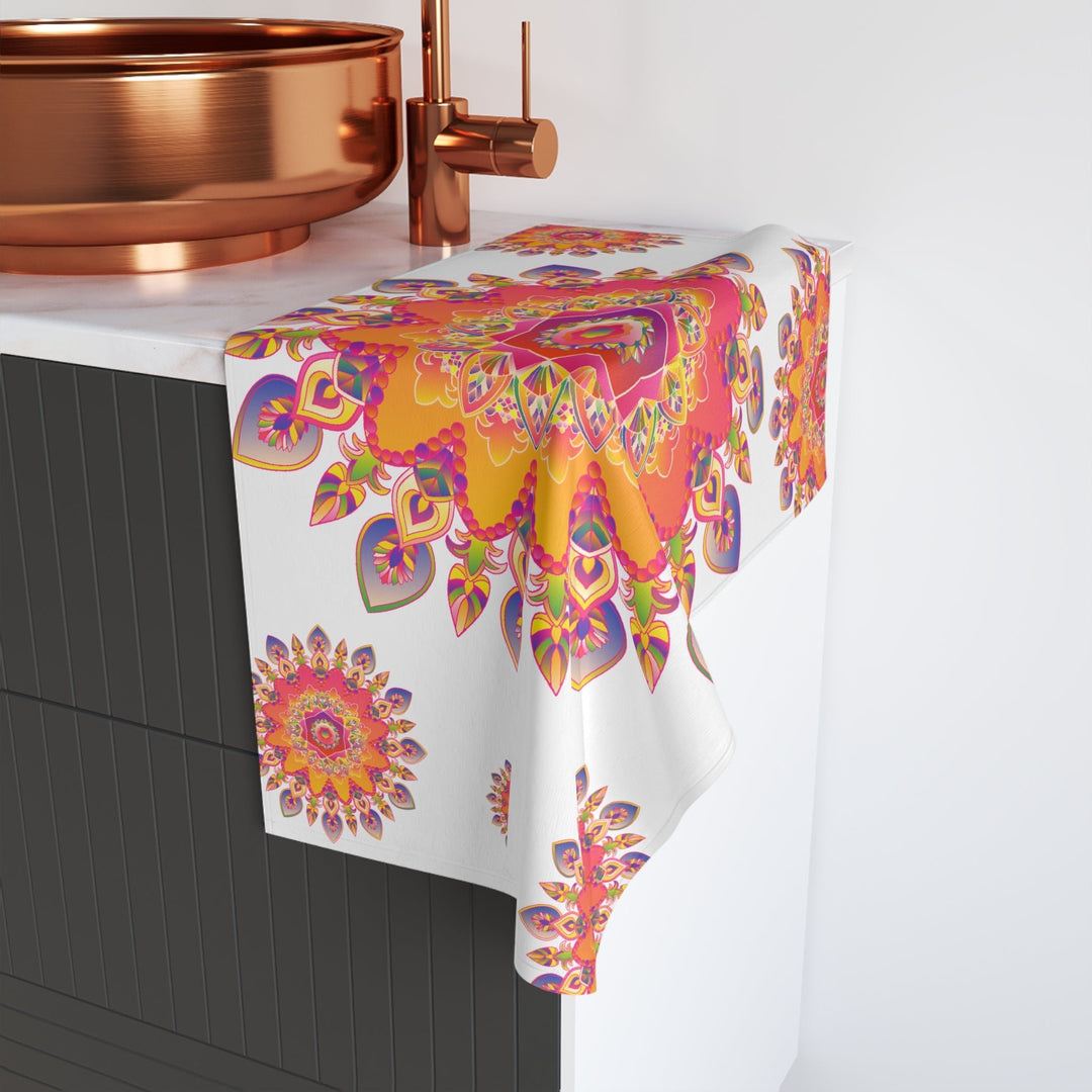Vibrant Mandala Hand Towel - Colorful & Intricate Home Decor - Blululi