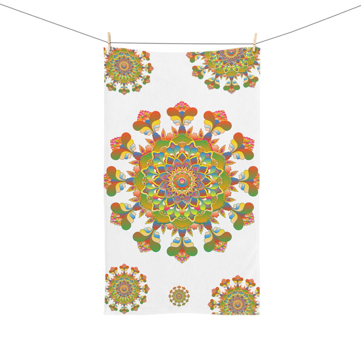 Vibrant Mandala Hand Towel - Colorful & Intricate Home Decor - Blululi