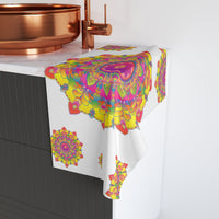 Vibrant Mandala Hand Towel - Colorful & Soft Home Decor - Blululi
