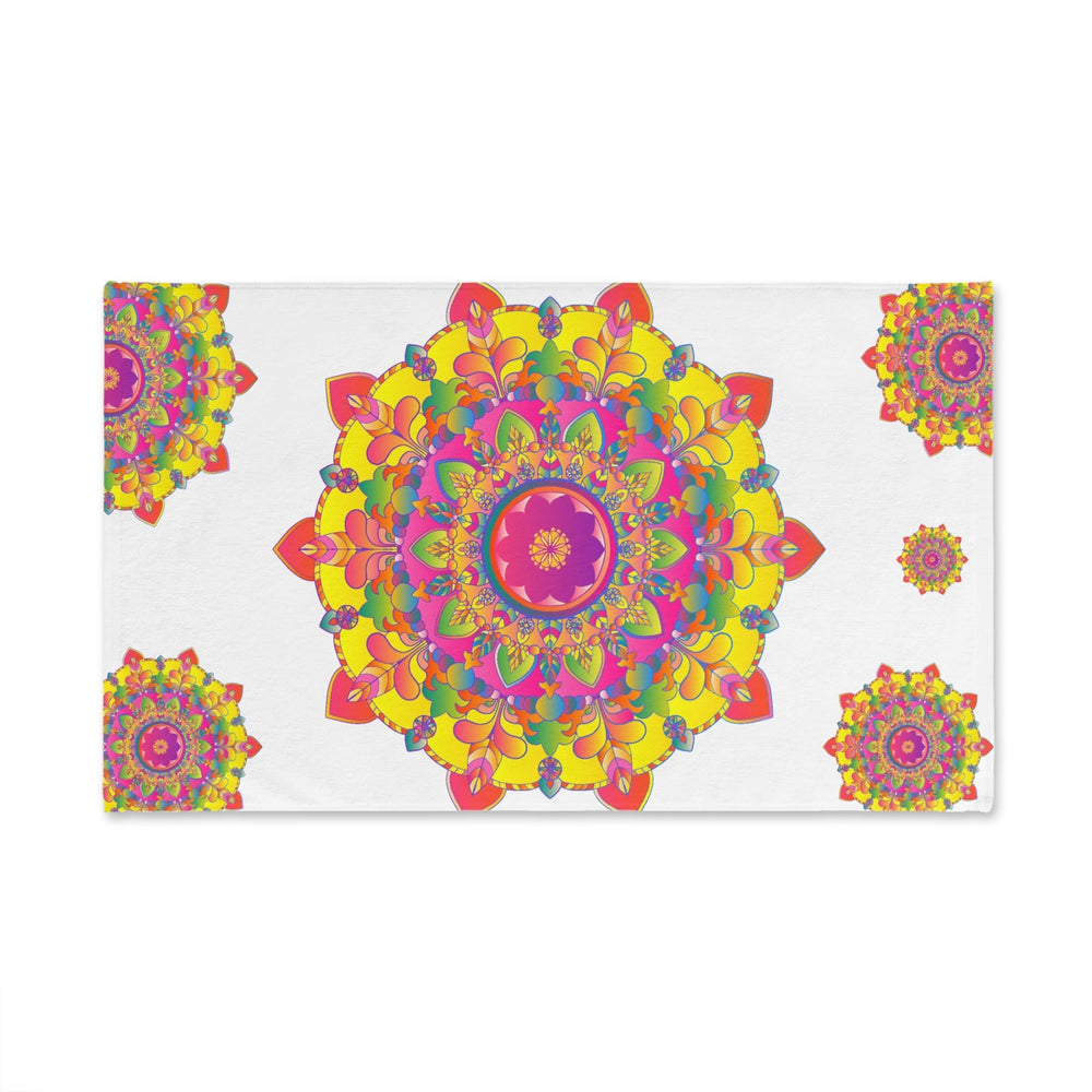 Vibrant Mandala Hand Towel - Colorful & Soft Home Decor - Blululi