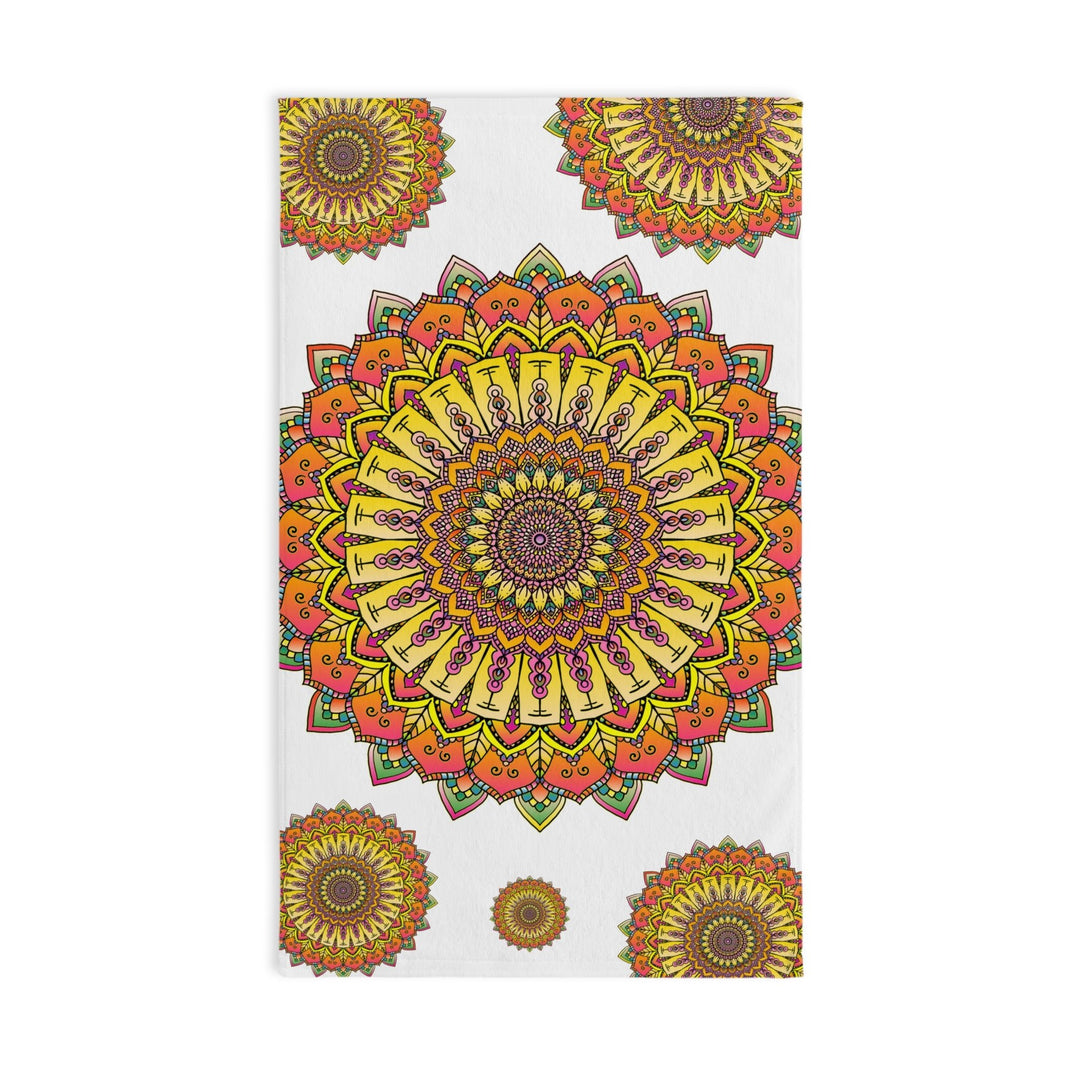 Vibrant Mandala Hand Towel - Colorful & Stylish Home Decor - Blululi