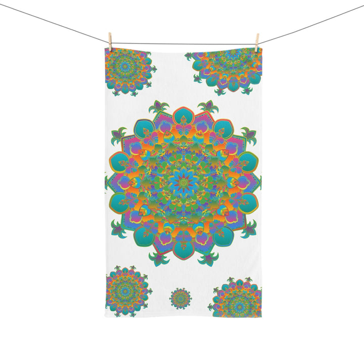 Vibrant Mandala Hand Towel - Colorful & Unique Home Decor - Blululi