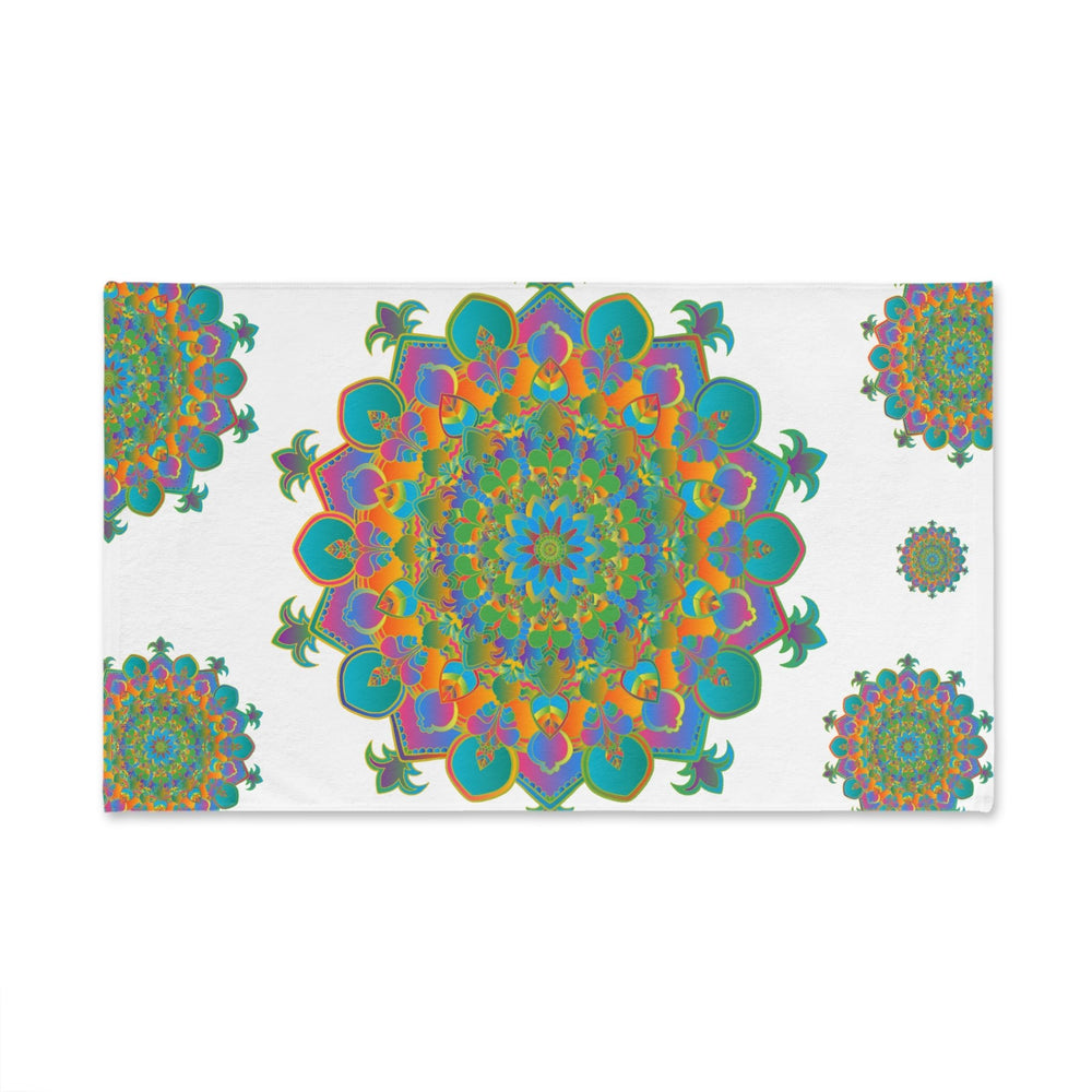 Vibrant Mandala Hand Towel - Colorful & Unique Home Decor - Blululi