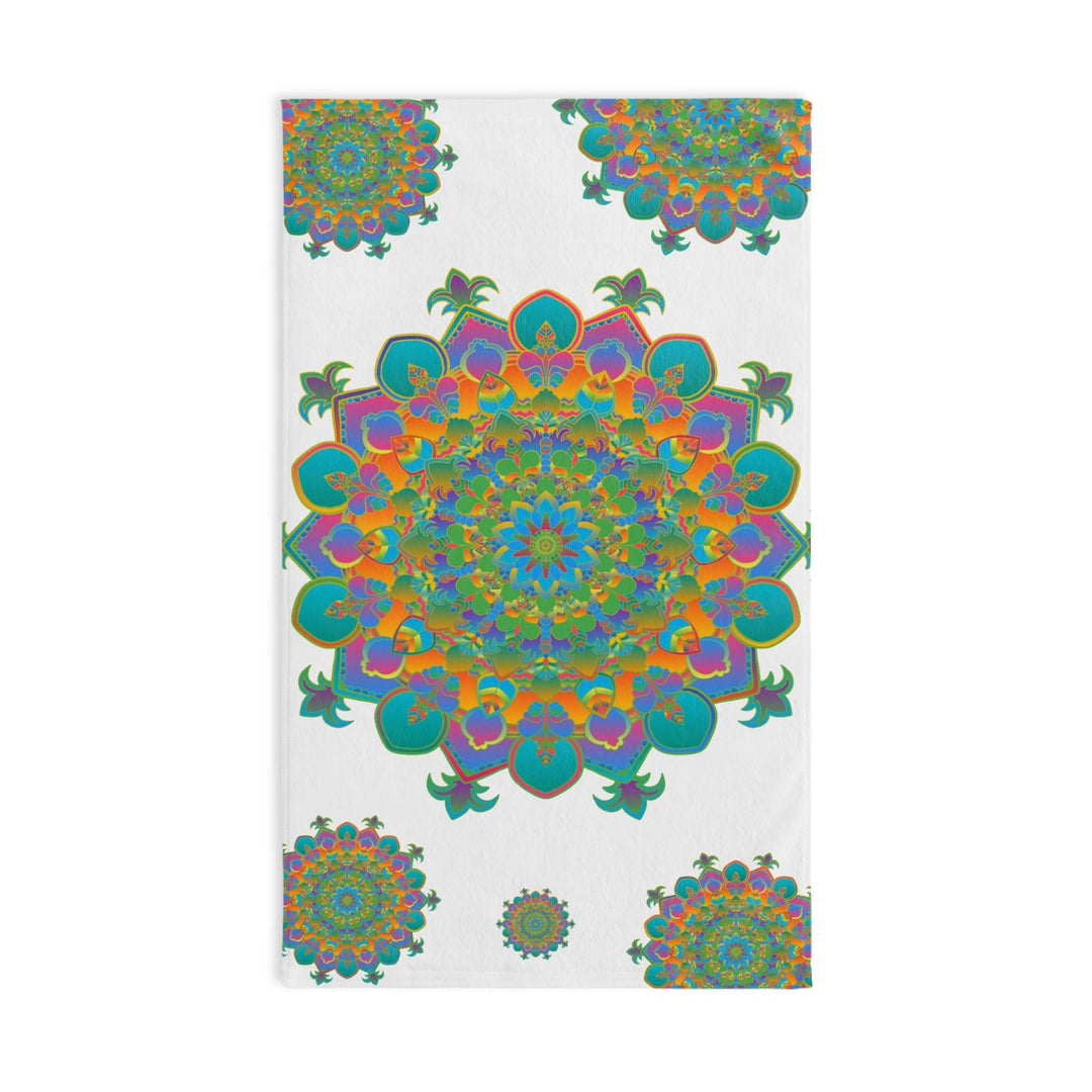 Vibrant Mandala Hand Towel - Colorful & Unique Home Decor - Blululi