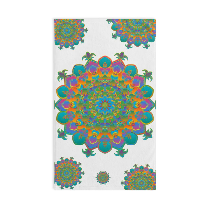 Vibrant Mandala Hand Towel - Colorful & Unique Home Decor - Blululi