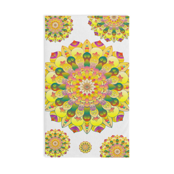 Vibrant Mandala Hand Towel - Floral Design Home Decor - Blululi