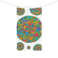 Vibrant Mandala Hand Towel - Green & Red Home Decor - Blululi
