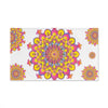 Vibrant Mandala Hand Towel - Pink & Yellow Home Decor - Blululi