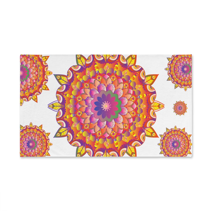 Vibrant Mandala Hand Towel - Spiritual Decor Home Decor - Blululi