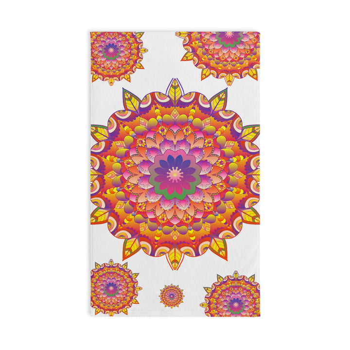 Vibrant Mandala Hand Towel - Spiritual Decor Home Decor - Blululi