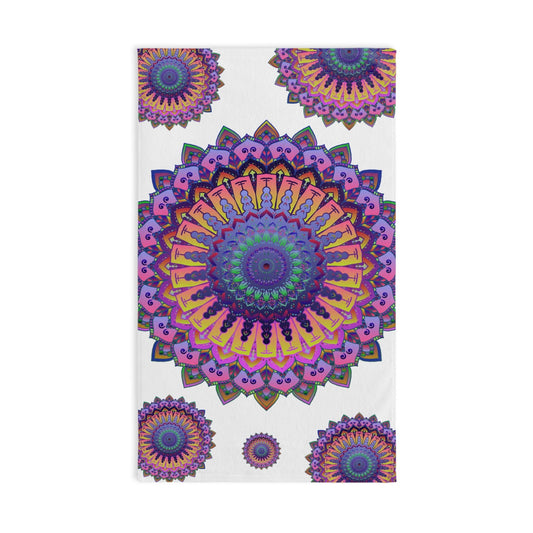 Vibrant Mandala Hand Towel - Spiritual & Stylish Home Decor - Blululi