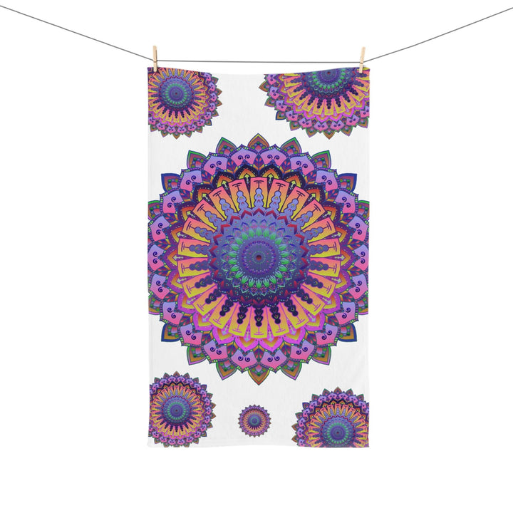 Vibrant Mandala Hand Towel - Spiritual & Stylish Home Decor - Blululi